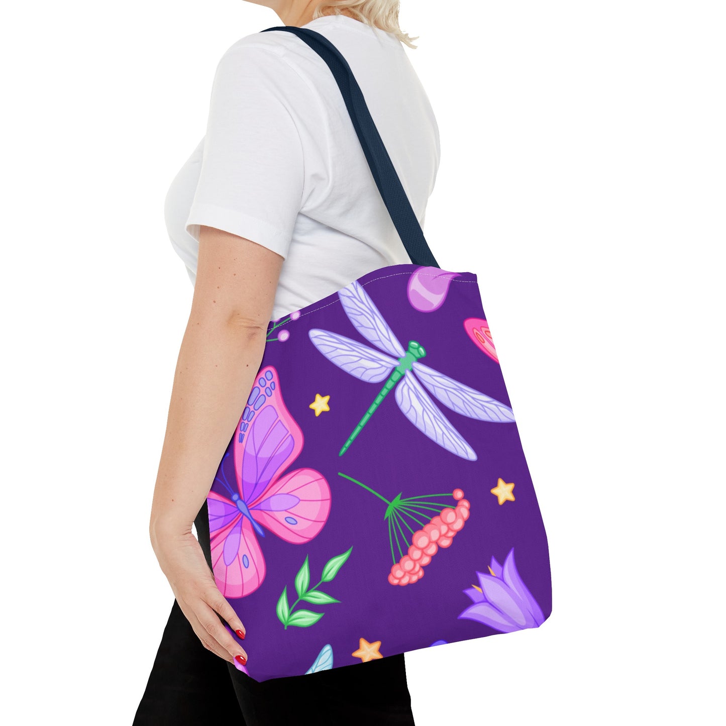 Purple Butterfly Forest Tote Bag