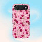 Pink Cherry Sparkle Pattern Tough Phone Case (Apple & Android) - Pink Sweetheart