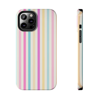 Pastel Candy Stripes Phone Cases