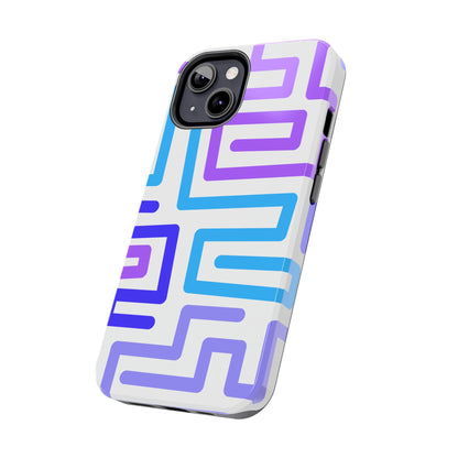 Abstract Neon Maze Phone Case