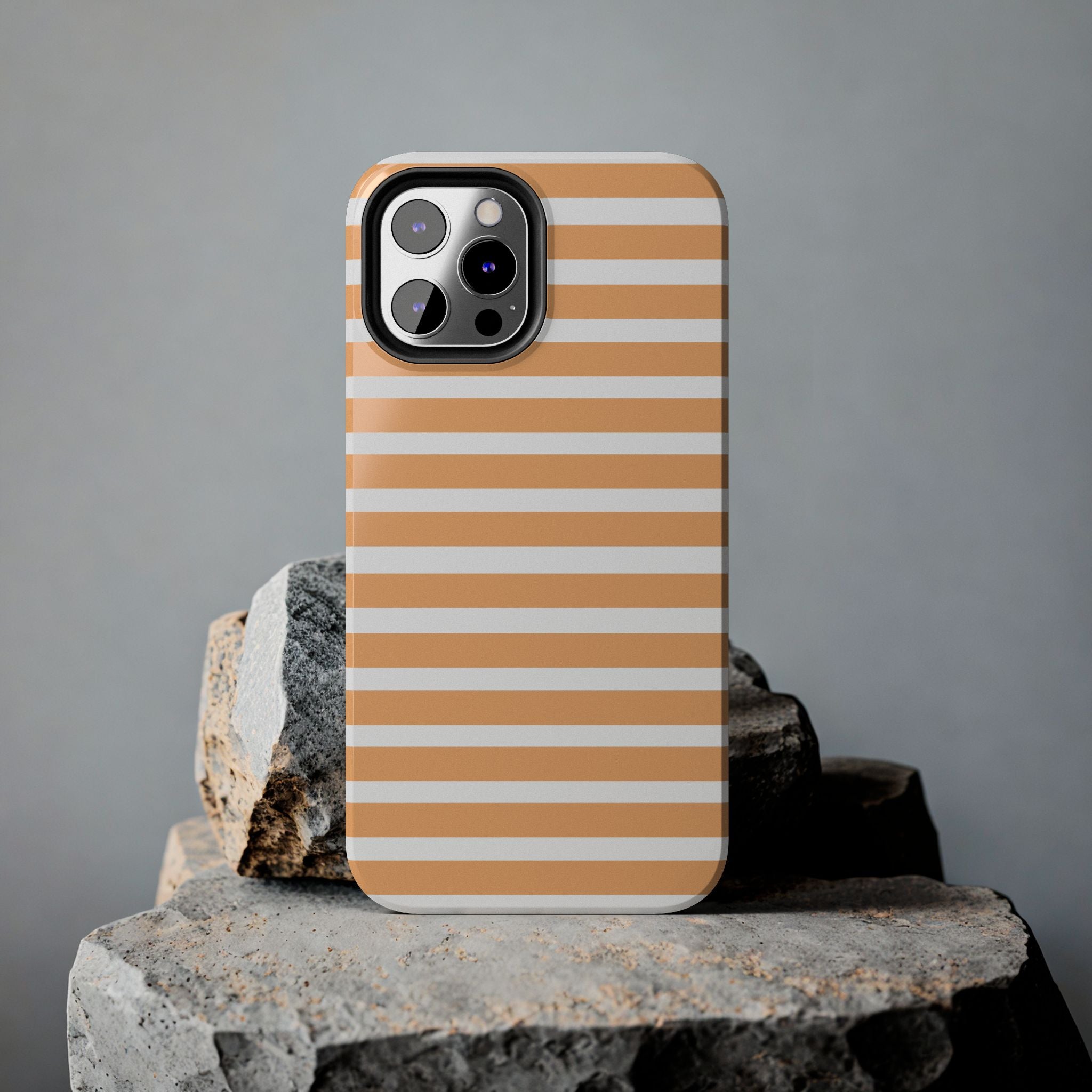 Orange Stripe Lines Phone Case (Apple & Android)