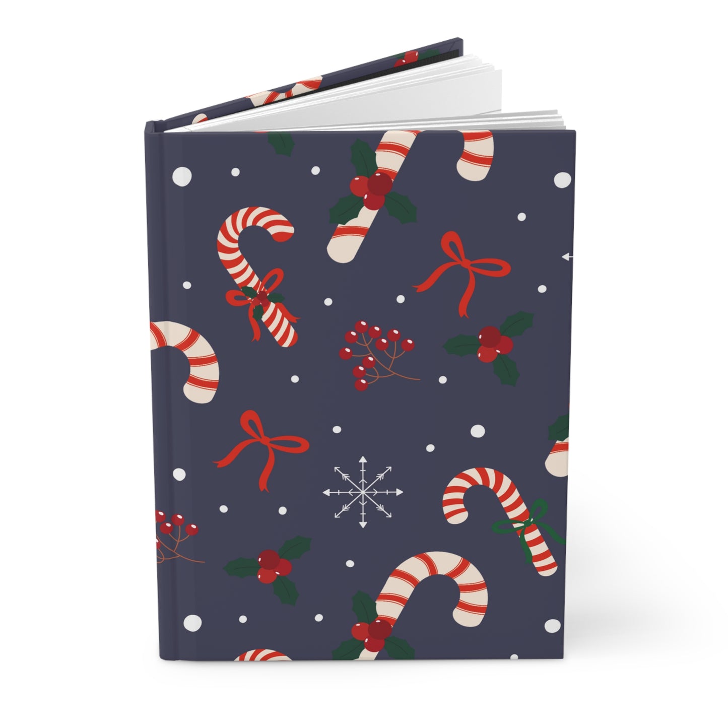 Peppermint Candy Canes Hardcover Matte Journal