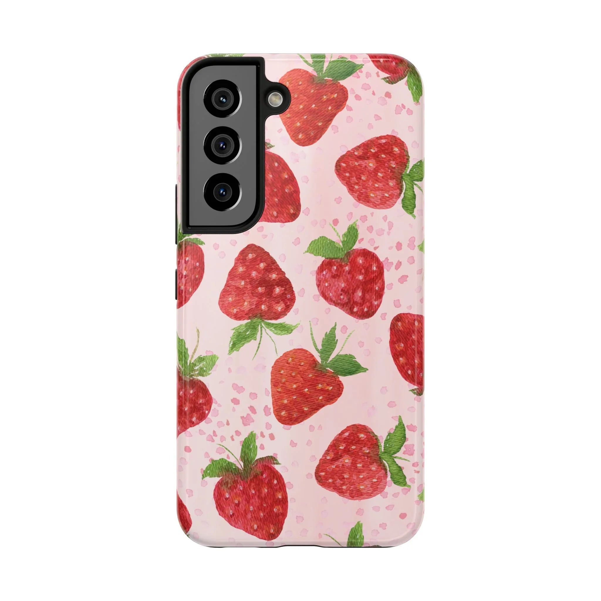 Cute Strawberries Phone Case (Apple & Android) - Pink Sweetheart