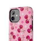 Pink Cherry Sparkle Pattern Tough Phone Case (Apple & Android) - Pink Sweetheart