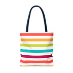 Colorful Candy Lines Tote Bag
