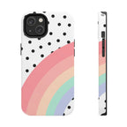 Polka Dot Rainbow Phone Case (Apple & Android) - Pink Sweetheart