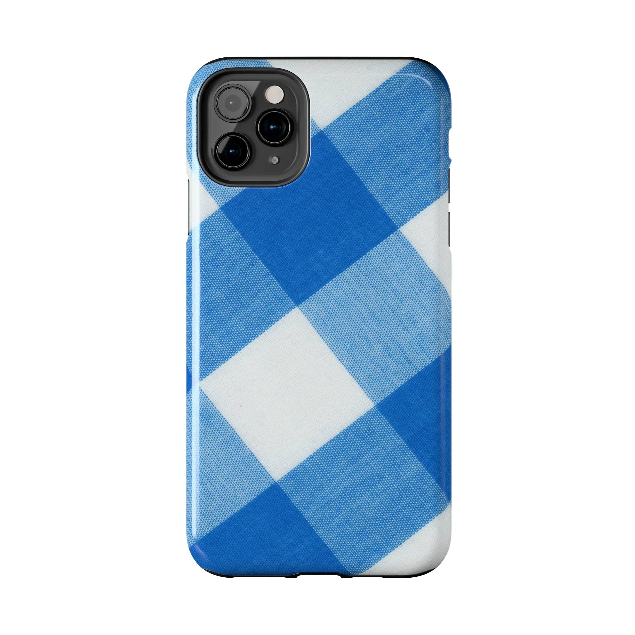 Classic Blue Gingham Phone Case (Apple & Android) - Pink Sweetheart