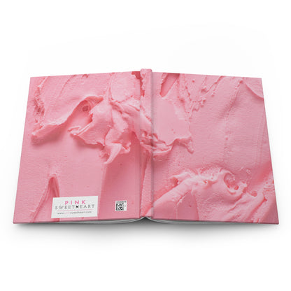 Cuaderno mate de tapa dura con glaseado rosa 