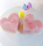 Pink Strawberry Heart Shaped Mini Dessert Cake Candle