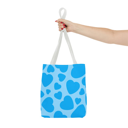 Blue Hearts Tote Bag