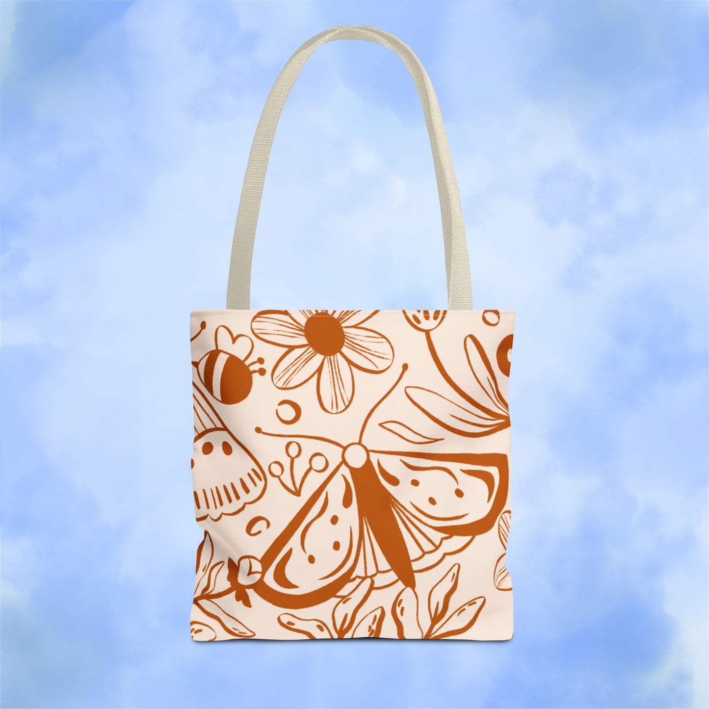 Autumn Butterfly Floral Tote Bag