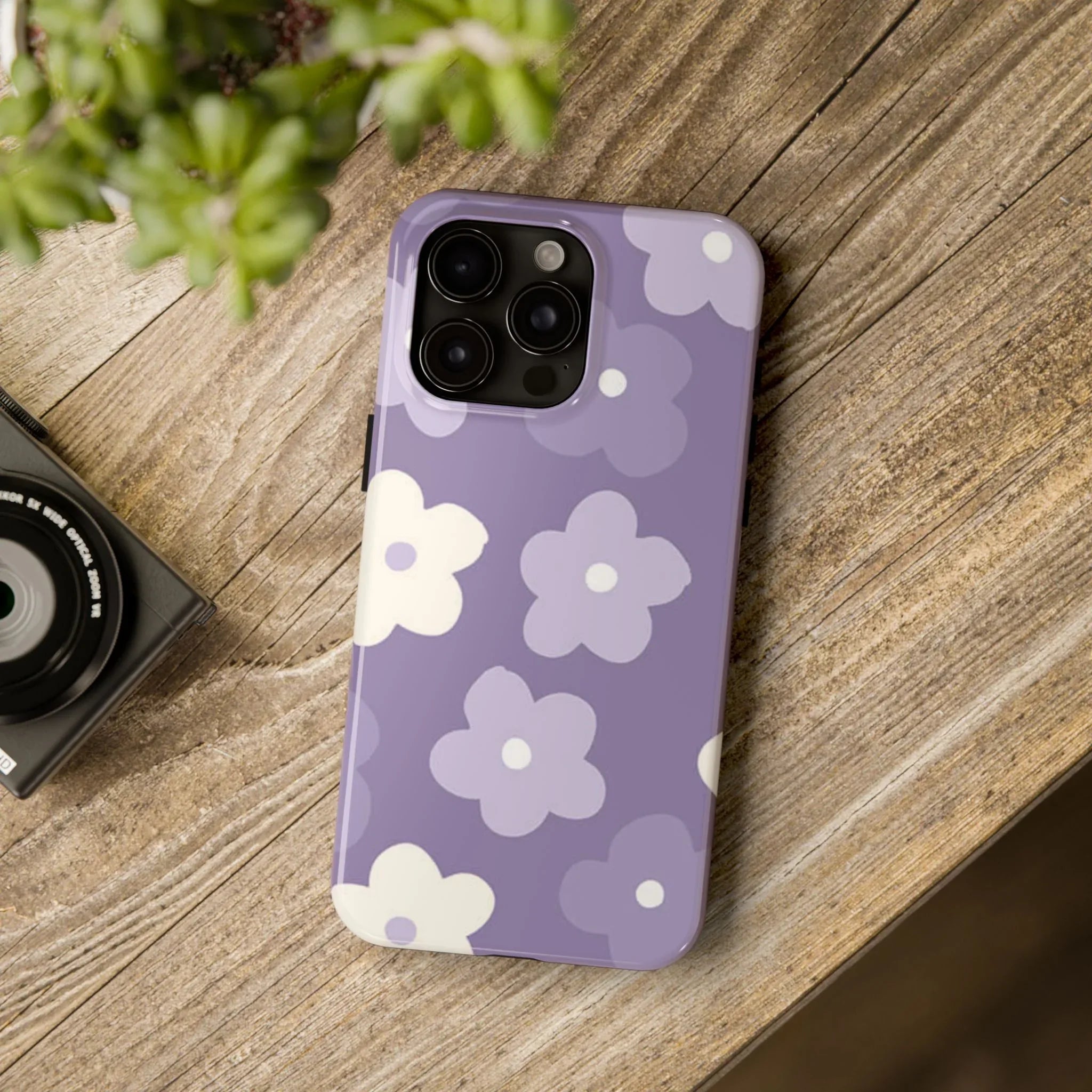Pastel Purple Flowers Phone Case (Apple & Android) - Pink Sweetheart