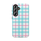 Pastel Gingham Phone Case (Apple & Android) - Pink Sweetheart