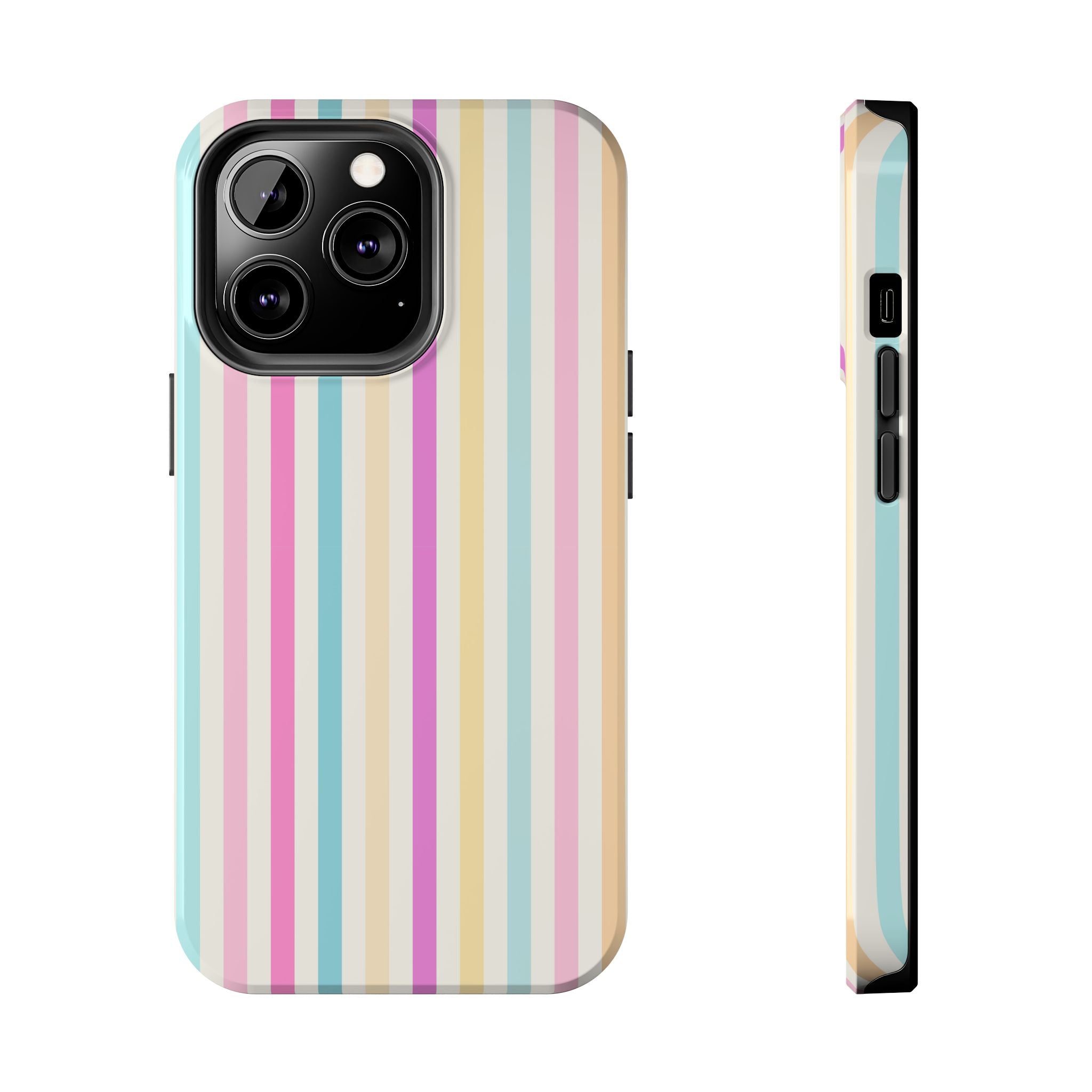 Pastel Candy Stripes Phone Cases (Apple & Android)