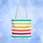 Colorful Candy Lines Tote Bag