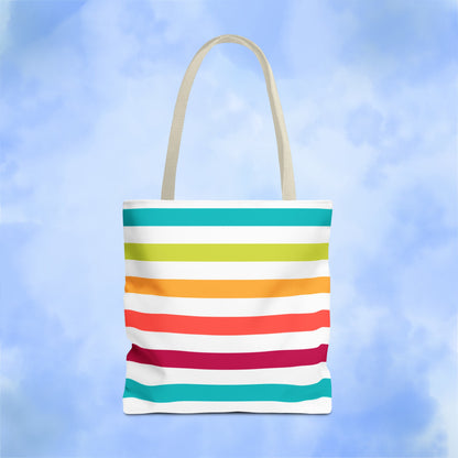 Colorful Candy Lines Tote Bag