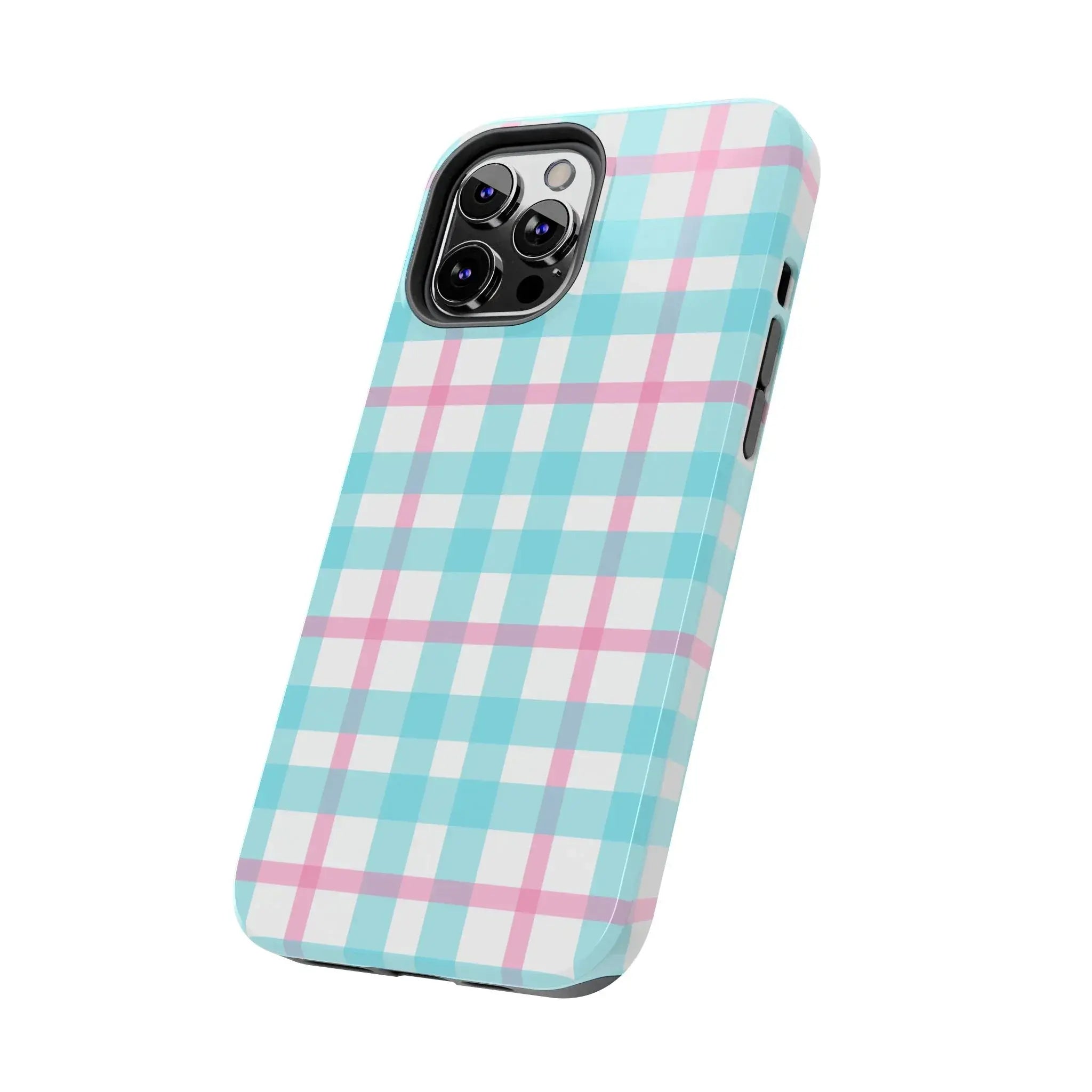 Pastel Gingham Phone Case (Apple & Android) - Pink Sweetheart