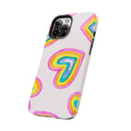 Rainbow Hearts Phone Case (Apple & Android) - Pink Sweetheart