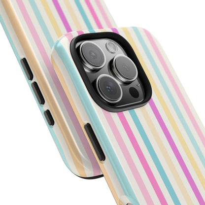 Pastel Candy Stripes Phone Cases