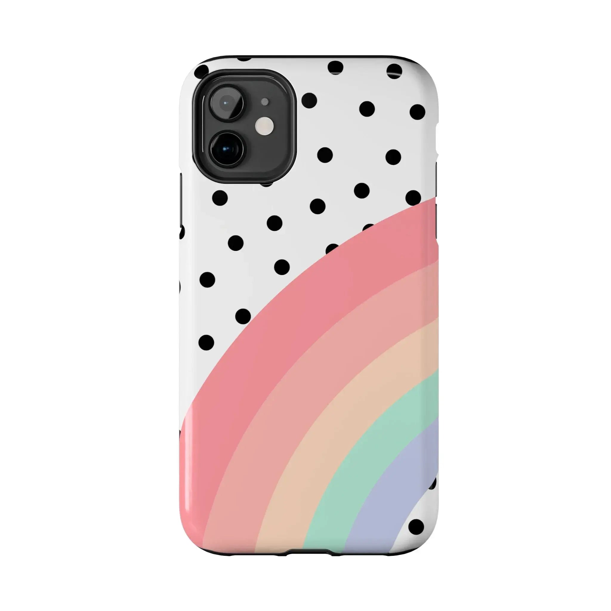 Polka Dot Rainbow Phone Case (Apple & Android) - Pink Sweetheart