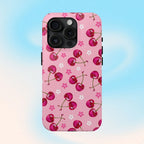 Pink Cherry Sparkle Pattern Tough Phone Case (Apple & Android) - Pink Sweetheart