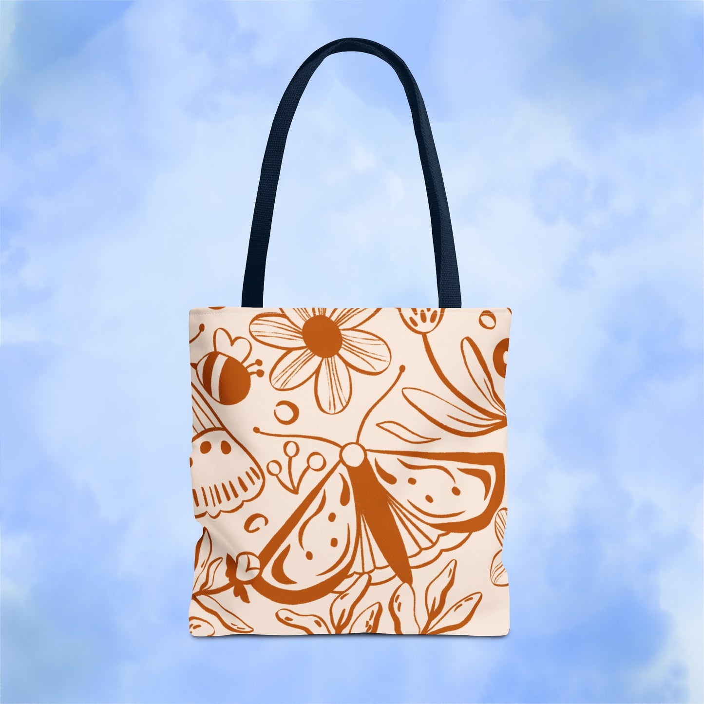 Autumn Butterfly Floral Tote Bag