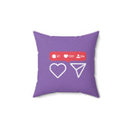 Almohada cuadrada de compromiso de influencer - Púrpura
