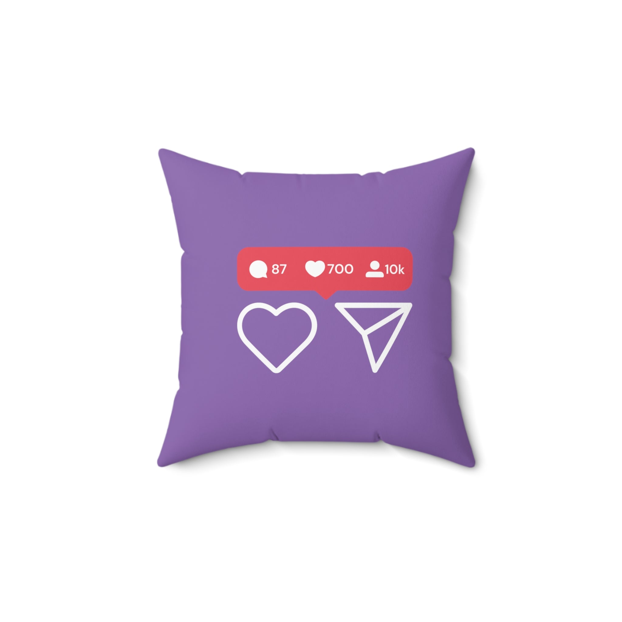 Influencer Engagement Square Pillow - Purple