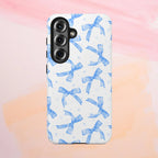 Lacey Baby Blue Ribbons Phone Case (Apple & Android) - Pink Sweetheart