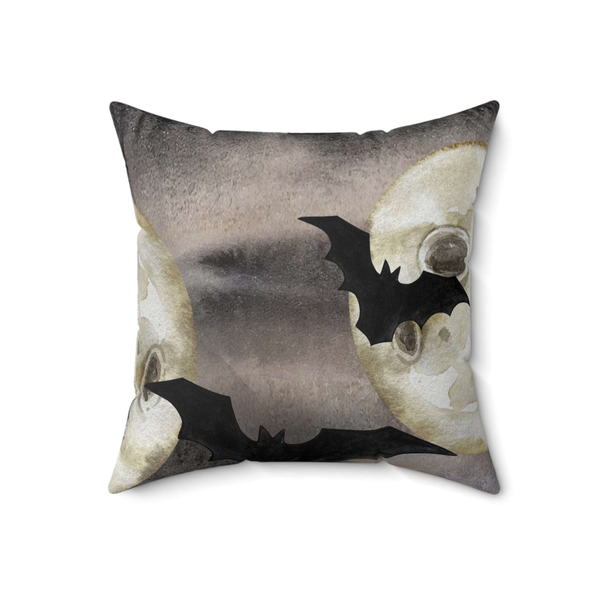 Batty Haunted Skies Square Pillow