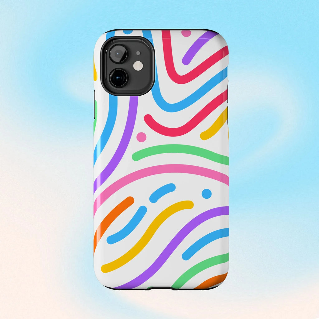 Rainbow Swirls Phone Case (Apple & Android) - Pink Sweetheart