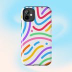 Rainbow Swirls Phone Case (Apple & Android) - Pink Sweetheart