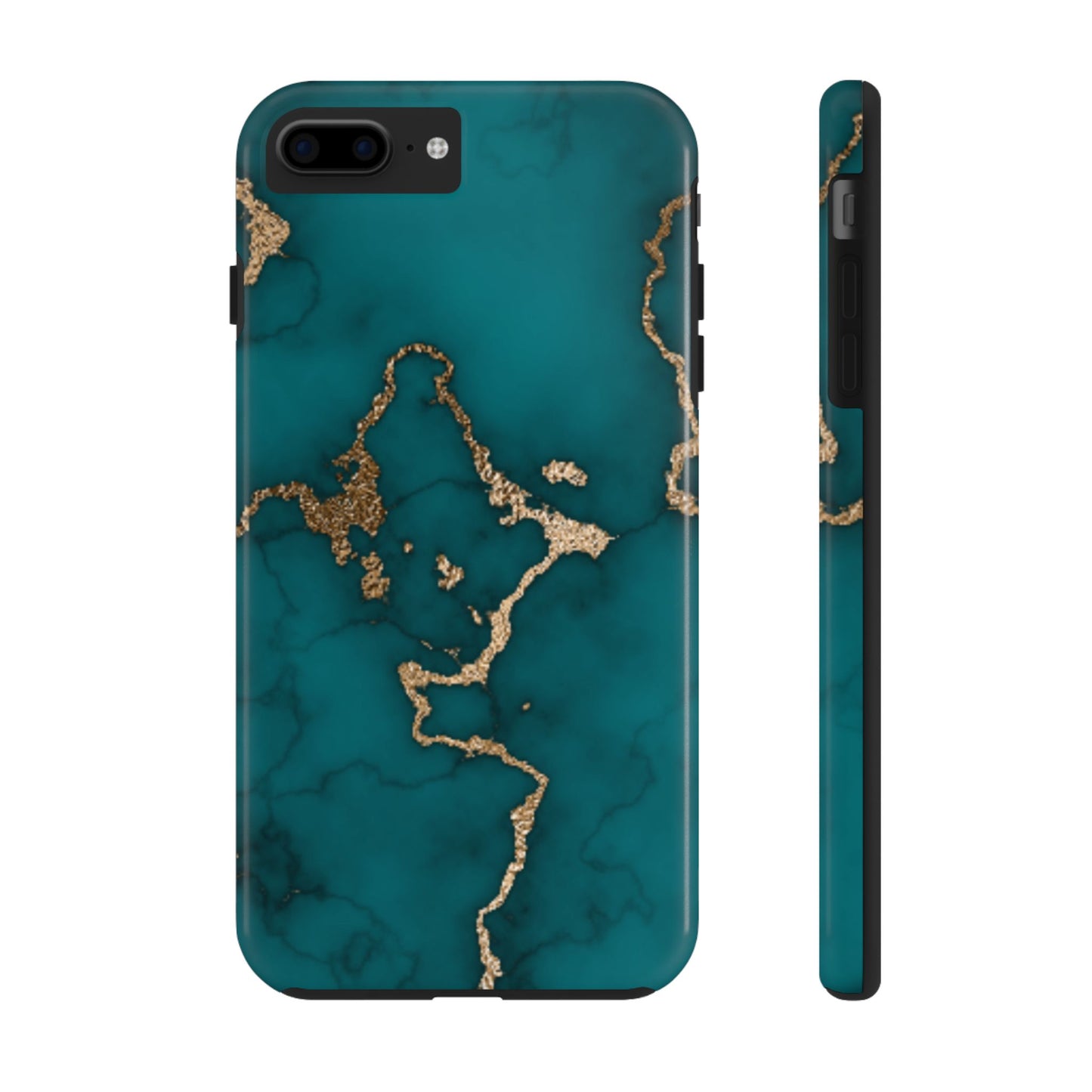 Green & Gold Marble Phone Case