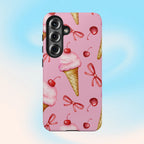 Cherry on Top Ice Cream Phone Case (Apple & Android) - Pink Sweetheart