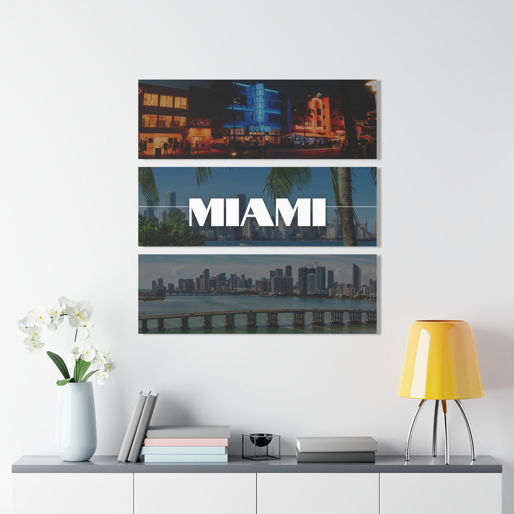 Miami Skyline Acrylic Prints (Triptych)