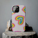Rainbow Hearts Phone Case (Apple & Android) - Pink Sweetheart