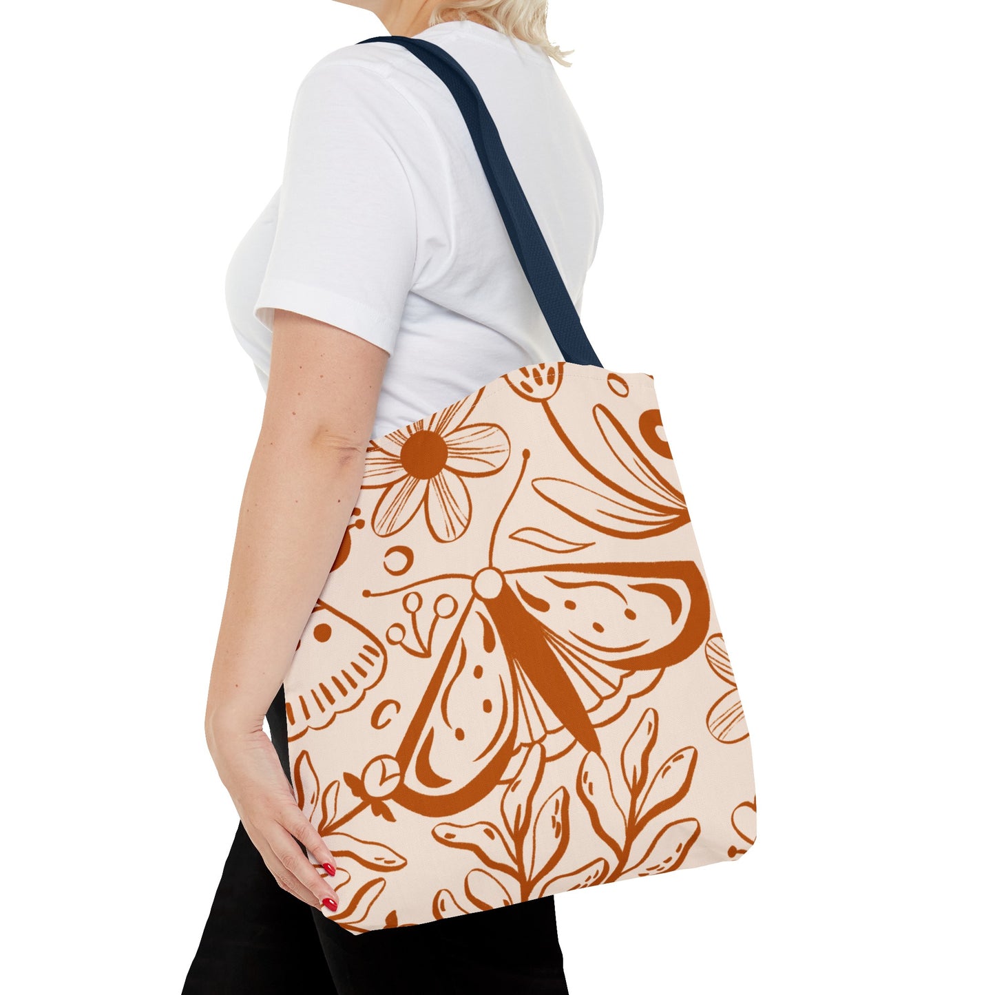 Autumn Butterfly Floral Tote Bag