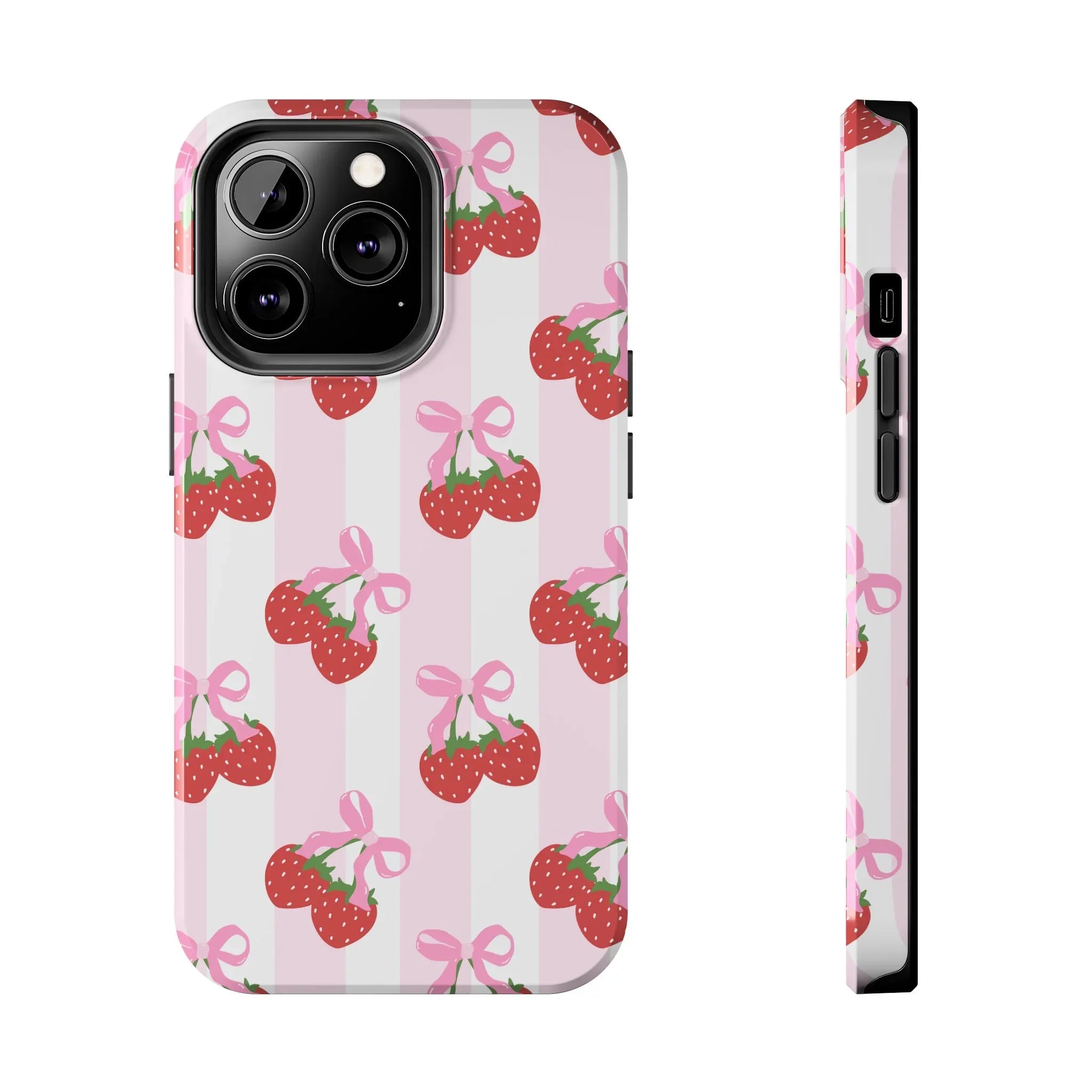 Strawberry Cherries Phone Case (Apple & Android) - Pink Sweetheart