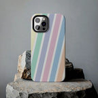 Pretty Pastel Lines Phone Case (Apple & Android) - Pink Sweetheart