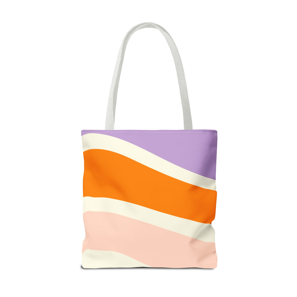 Retro Color Wave Tote Bag