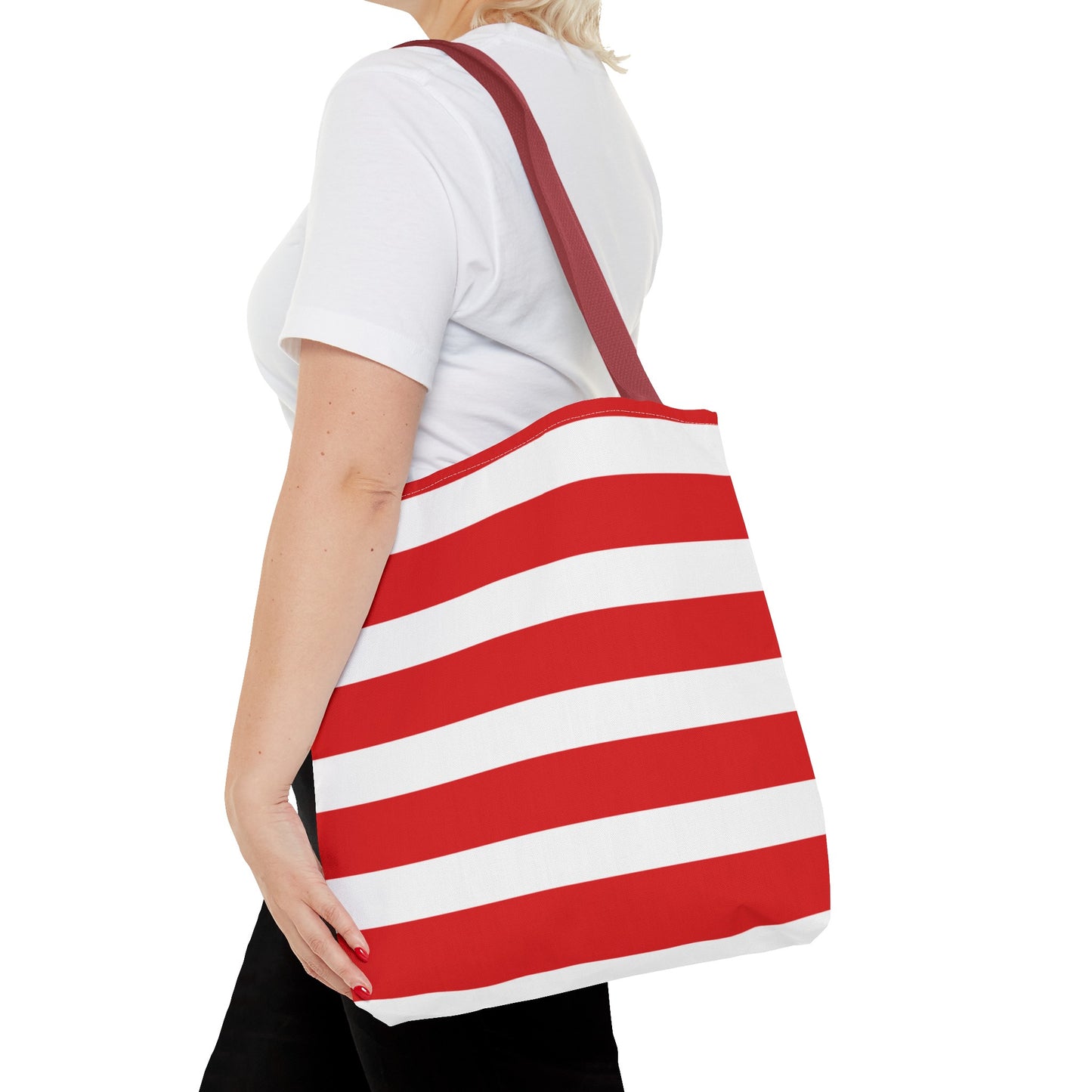 Red & White Peppermint Tote Bag