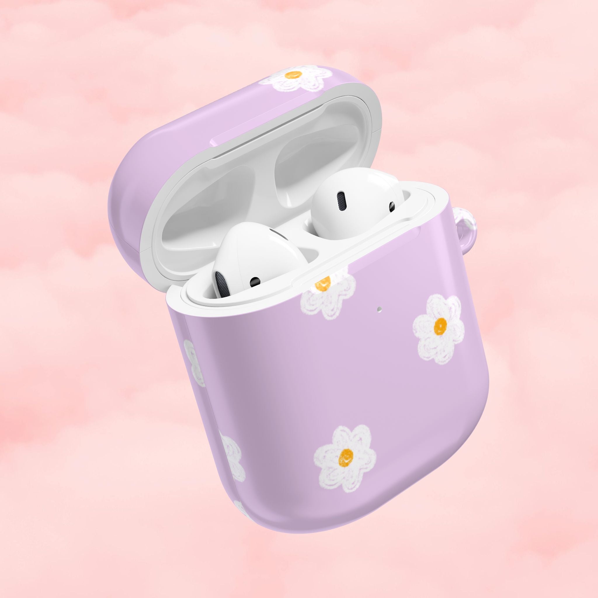 Purple Daisy Floral AirPod Case