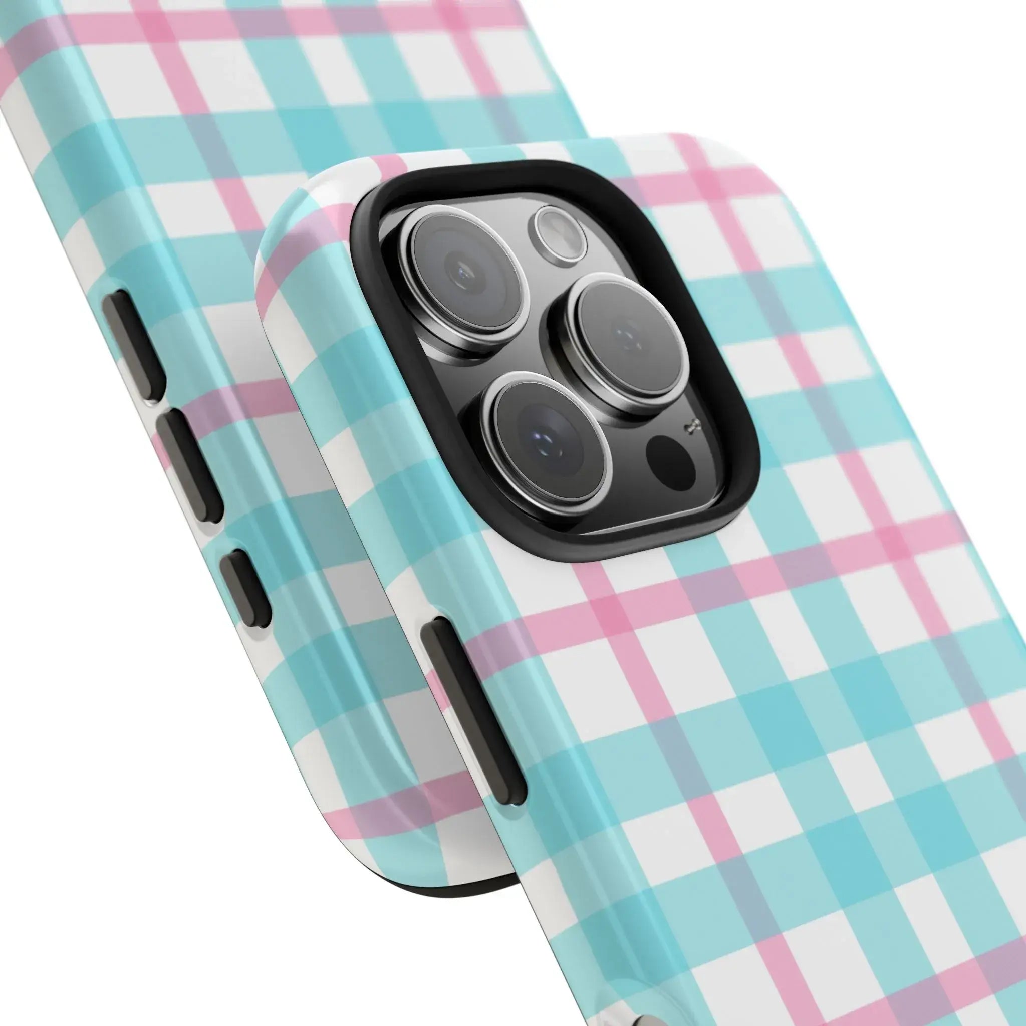 Pastel Gingham Phone Case (Apple & Android) - Pink Sweetheart