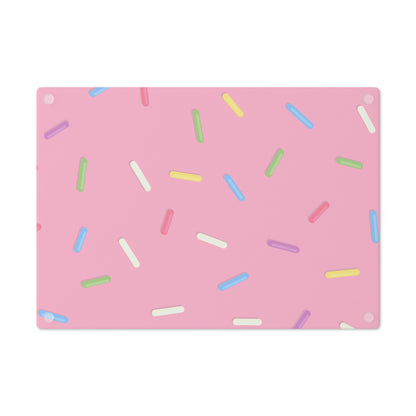 Sprinkles Glass Cutting Board