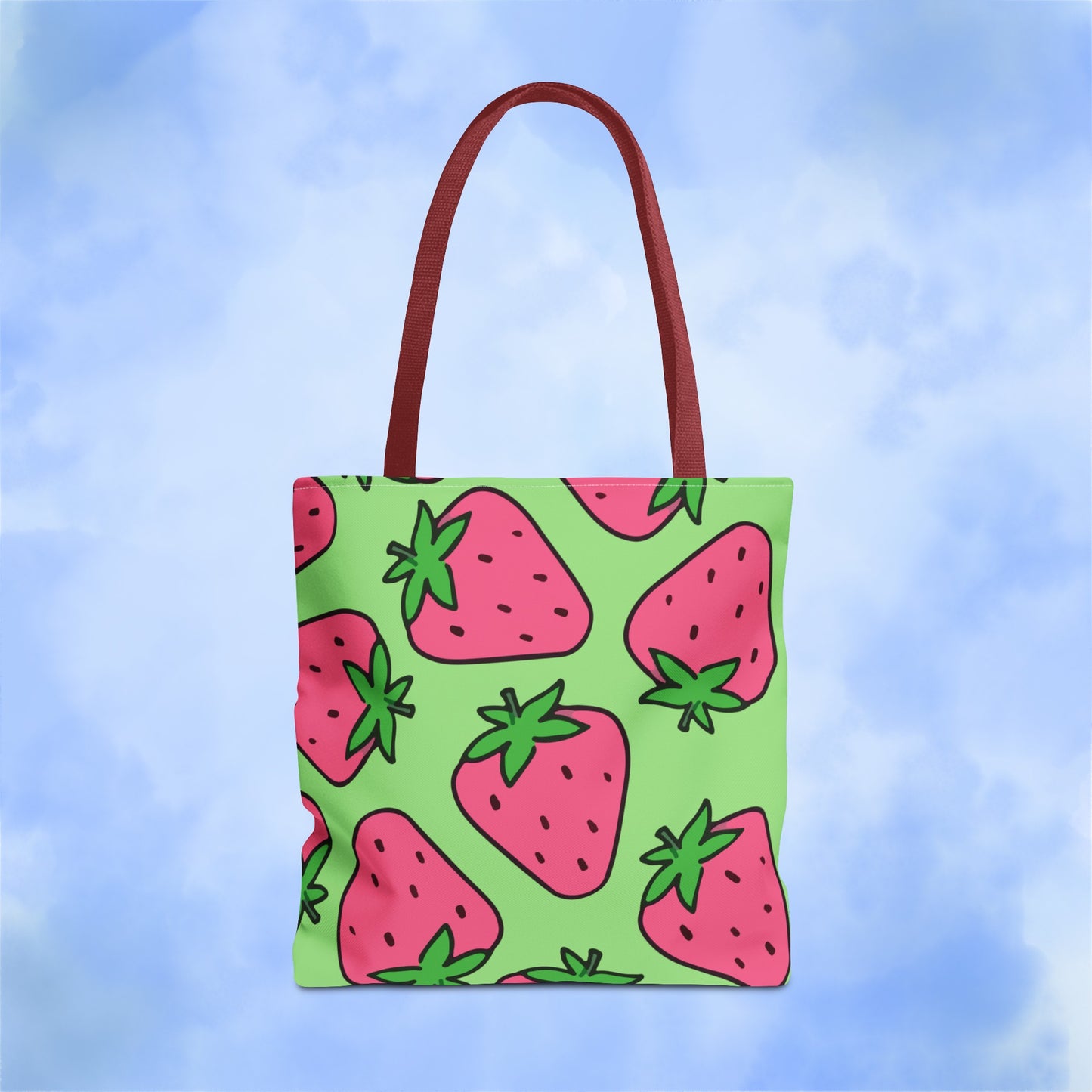 Cartoon Strawberries Tote Bag