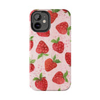 Cute Strawberries Phone Case (Apple & Android) - Pink Sweetheart