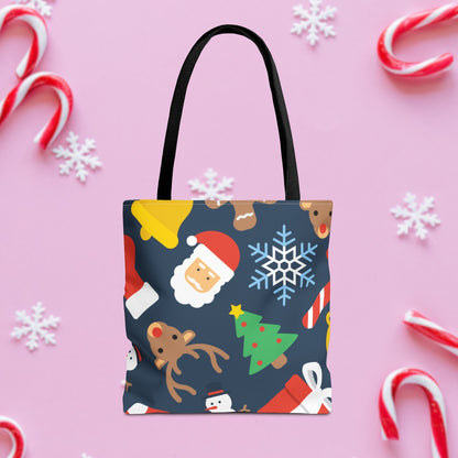 Jolly Christmas Pattern Tote Bag