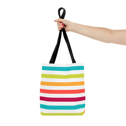 Colorful Candy Lines Tote Bag