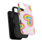 Rainbow Hearts Phone Case (Apple & Android) - Pink Sweetheart