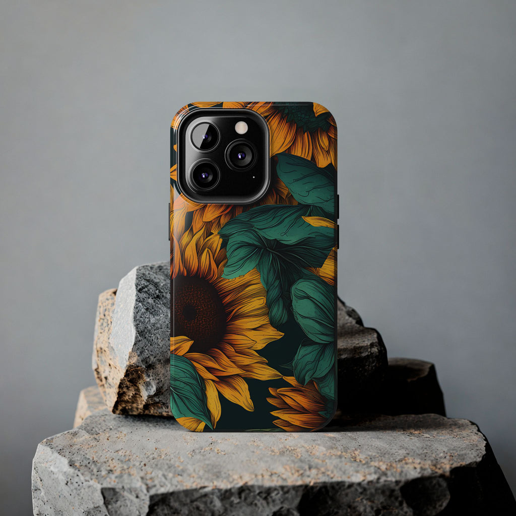 Dark Sunflower Phone Case (Apple & Android)